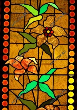 Фальшивый витраж в пейзажном стиле