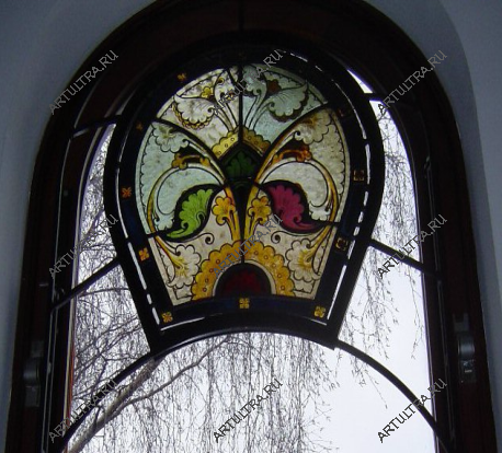 Фотография витражной вставки Тиффани
